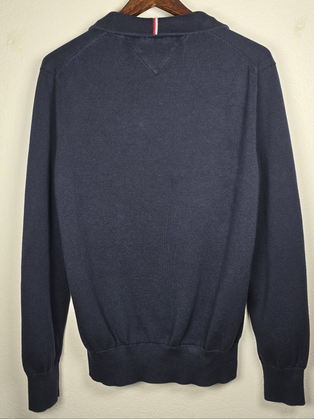 Tommy Hilfiger Navy Half-Zip Sweater with Signature Flag - Picture 5 of 11